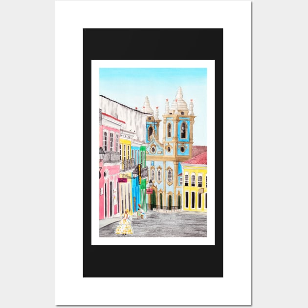 Salvador De Bahia, Brazil Wall Art by NorrskenArt